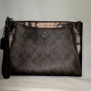 Coach zipper wristlet